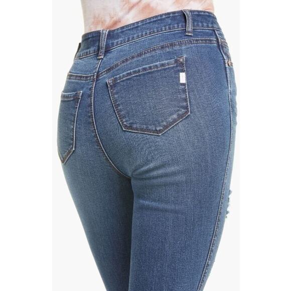 1822 Denim Ripped Organic Cotton Blend High Waist Ankle Skinny Jeans Size 31 $49 - Picture 4 of 5